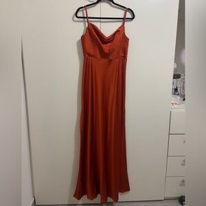 Azazie Burnt Orange Maxi Dress